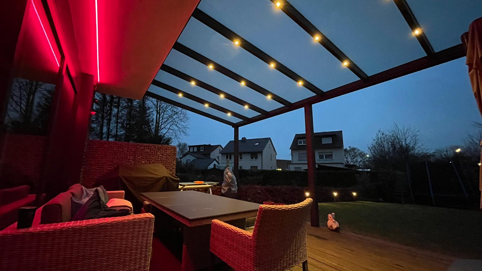 Terrassenüberdachung inkl. LED - Referenz aus Werl (Kreis Soest)