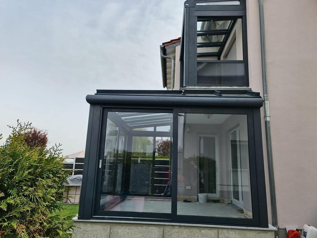 Terrassenüberdachung inkl. LED - Lamellendach - Referenz aus der Nähe von Frankfurt